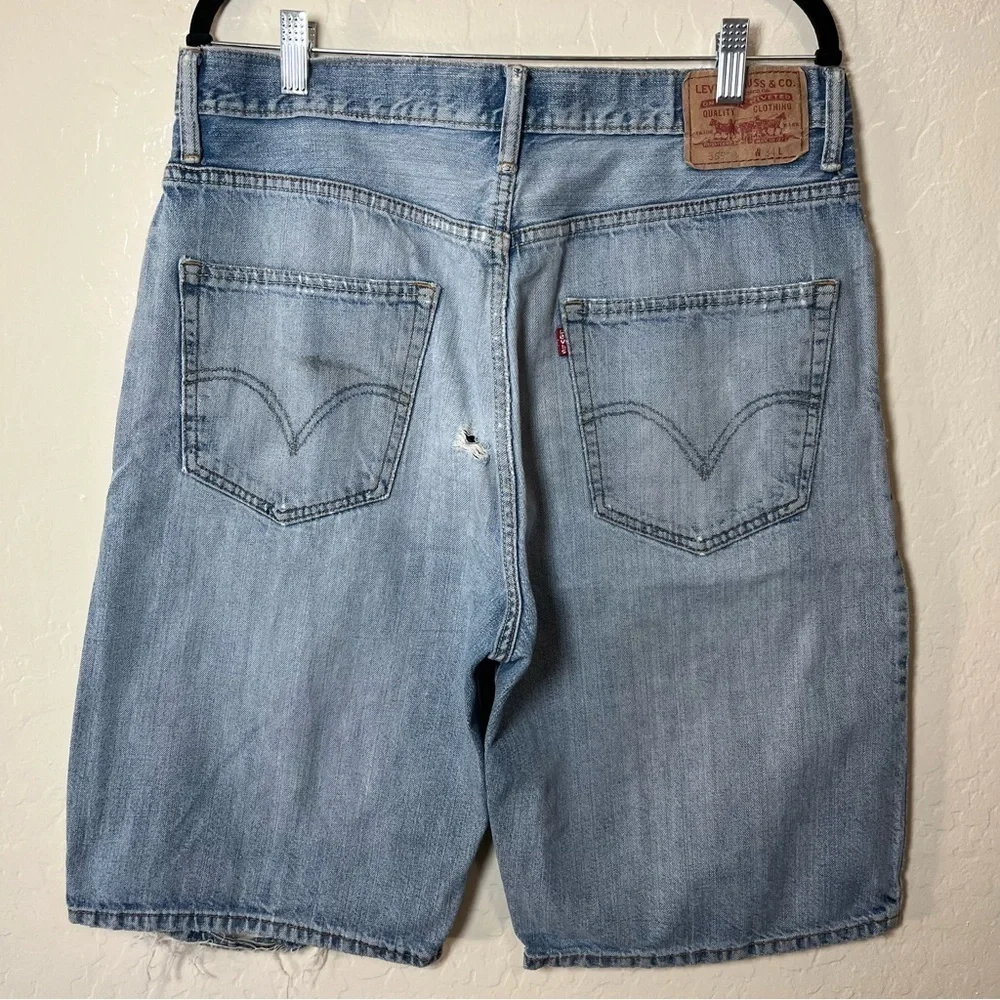 Levi’s 569 Loose Straight Baggy Thrashed Shorts Size 34